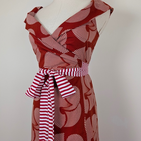 Diane von Furstenberg Wrap Dress Fariba Silk Sundial Printed Striped Jersey - Picture 3 of 12